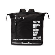 Ally Capellino Guerrilla Girls black rucksack
